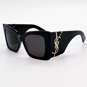 Yves Saint Laurent Black and Gold Sunglasses
